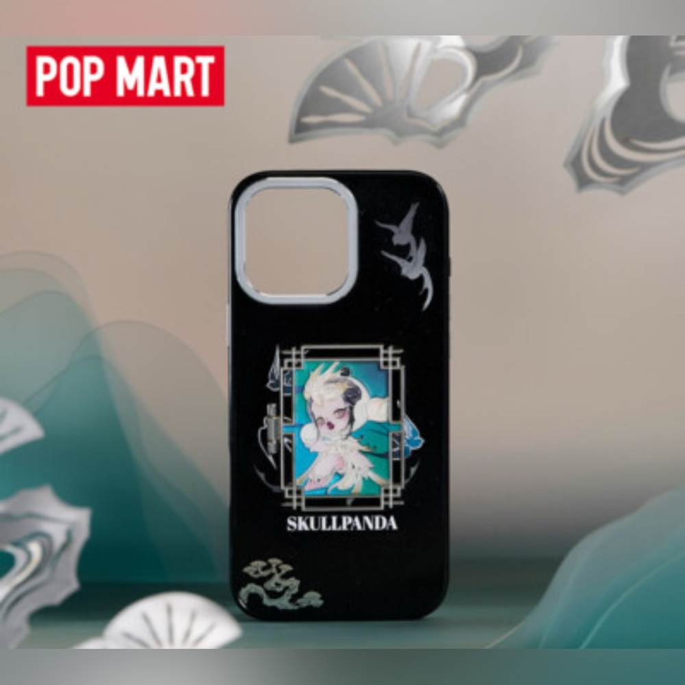 Skullpanda Black Phone Case with Artistic Design